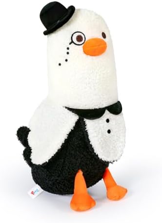 Banana Duck Plush Pillow in a Bowler Hat Monocle — 12"